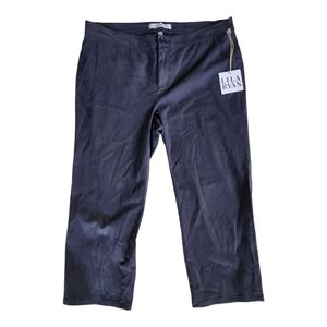 Lila Ryan The Jase Slim Straight Pedal Pusher Pants Navy Blue Size 14 NEW